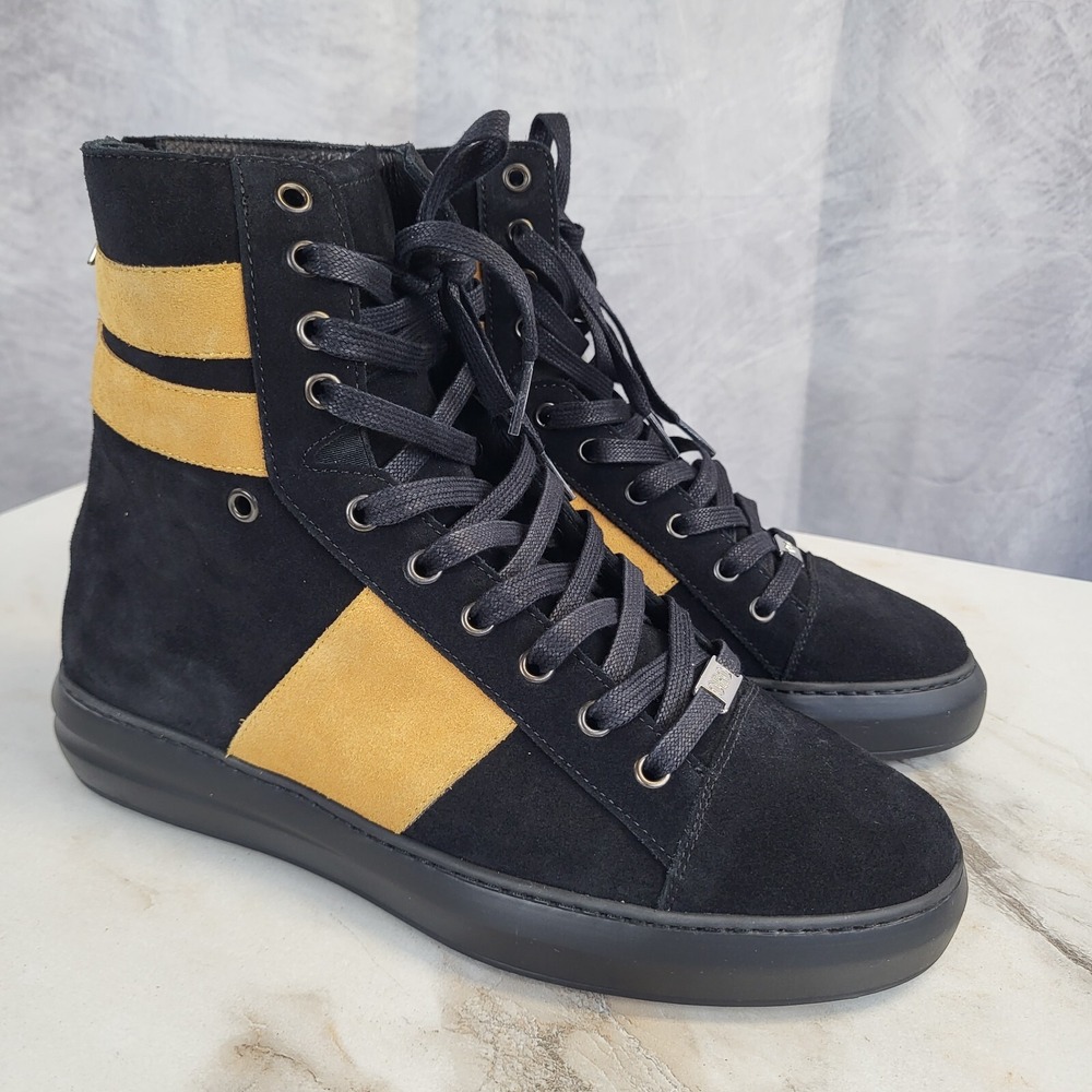 ORO Los Angeles Lux Sneakers Men's Size 42 Suede Black/Tan